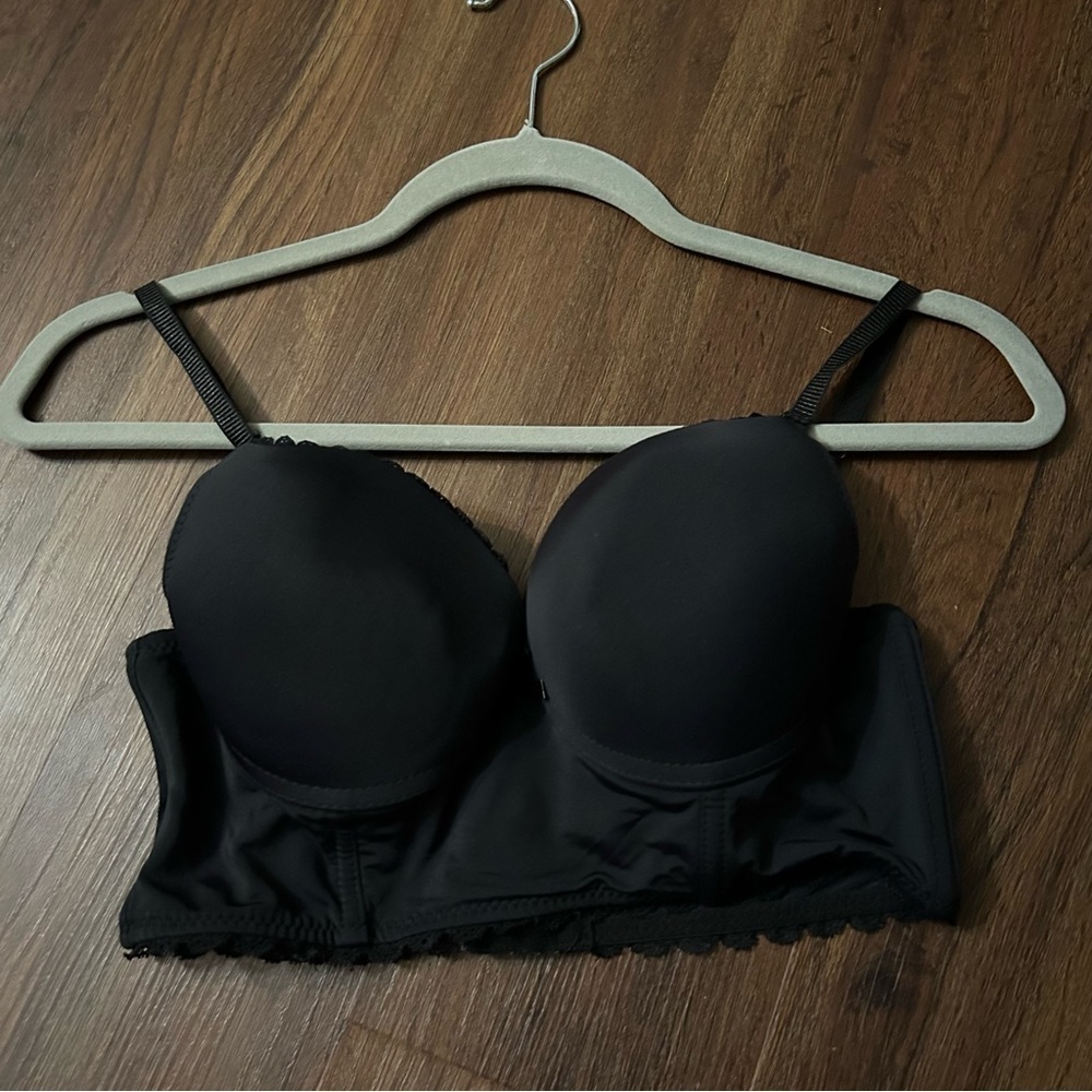 Daisy Fuentes Black Wide Band Wired Bra 34B